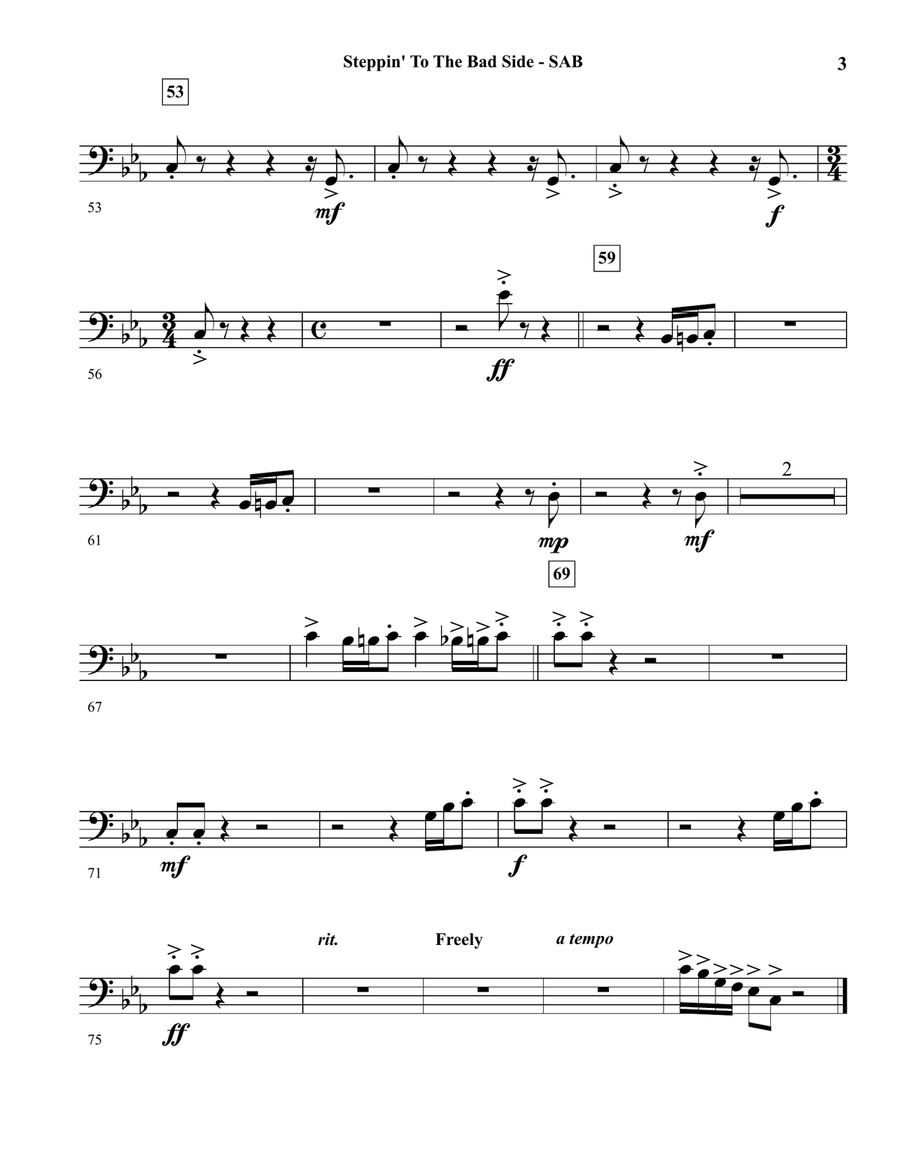 Steppin' To The Bad Side Concert Band scores gallery preview page 6