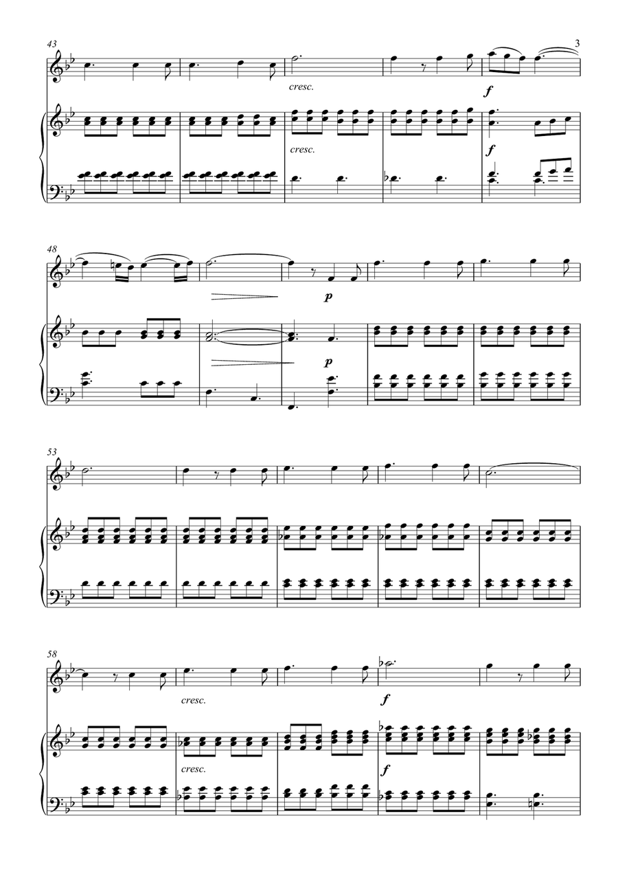 Easter Hymn (from Cavalleria Rusticana) Chamber Music scores gallery preview page 3