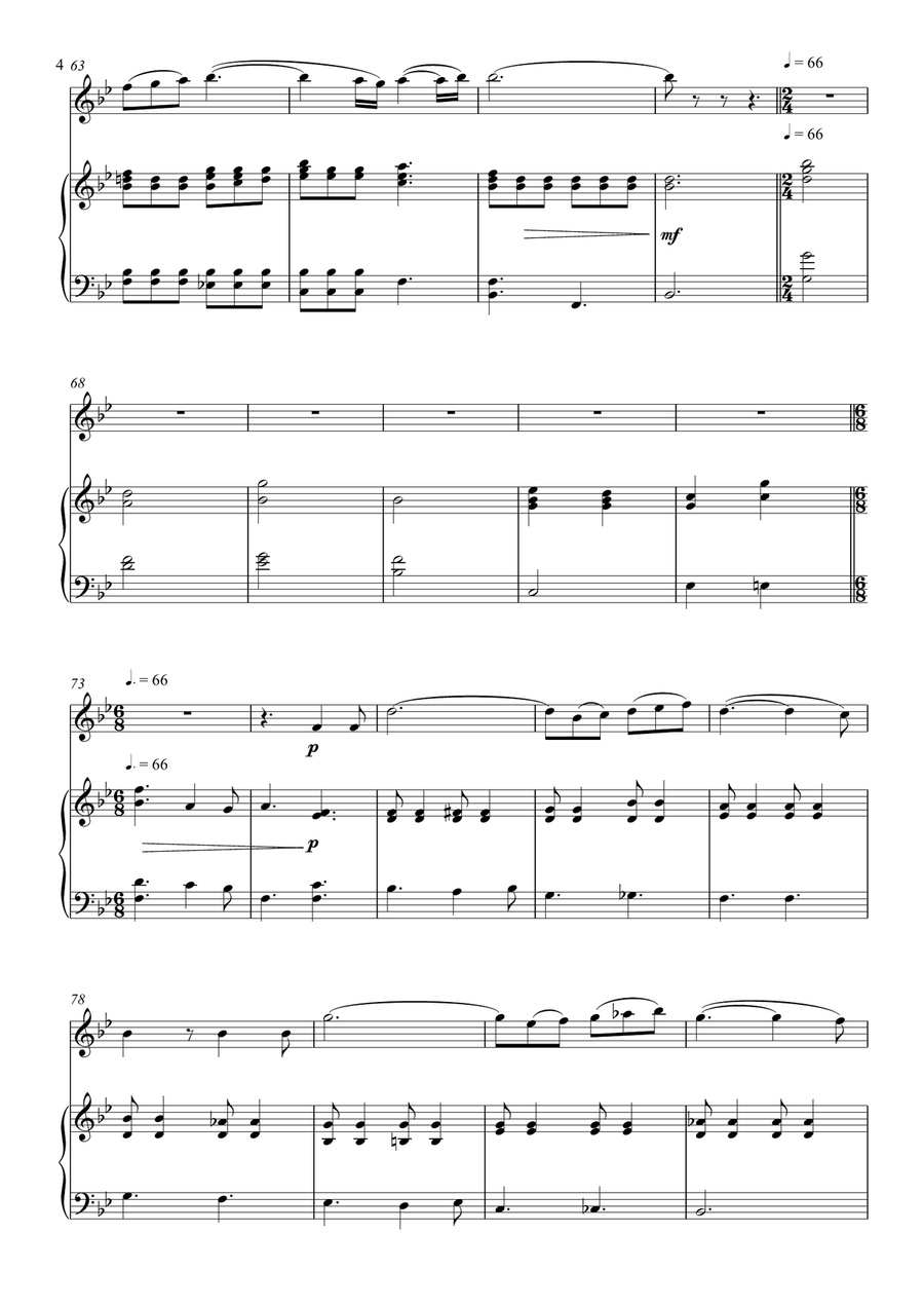 Easter Hymn (from Cavalleria Rusticana) Chamber Music scores gallery preview page 4