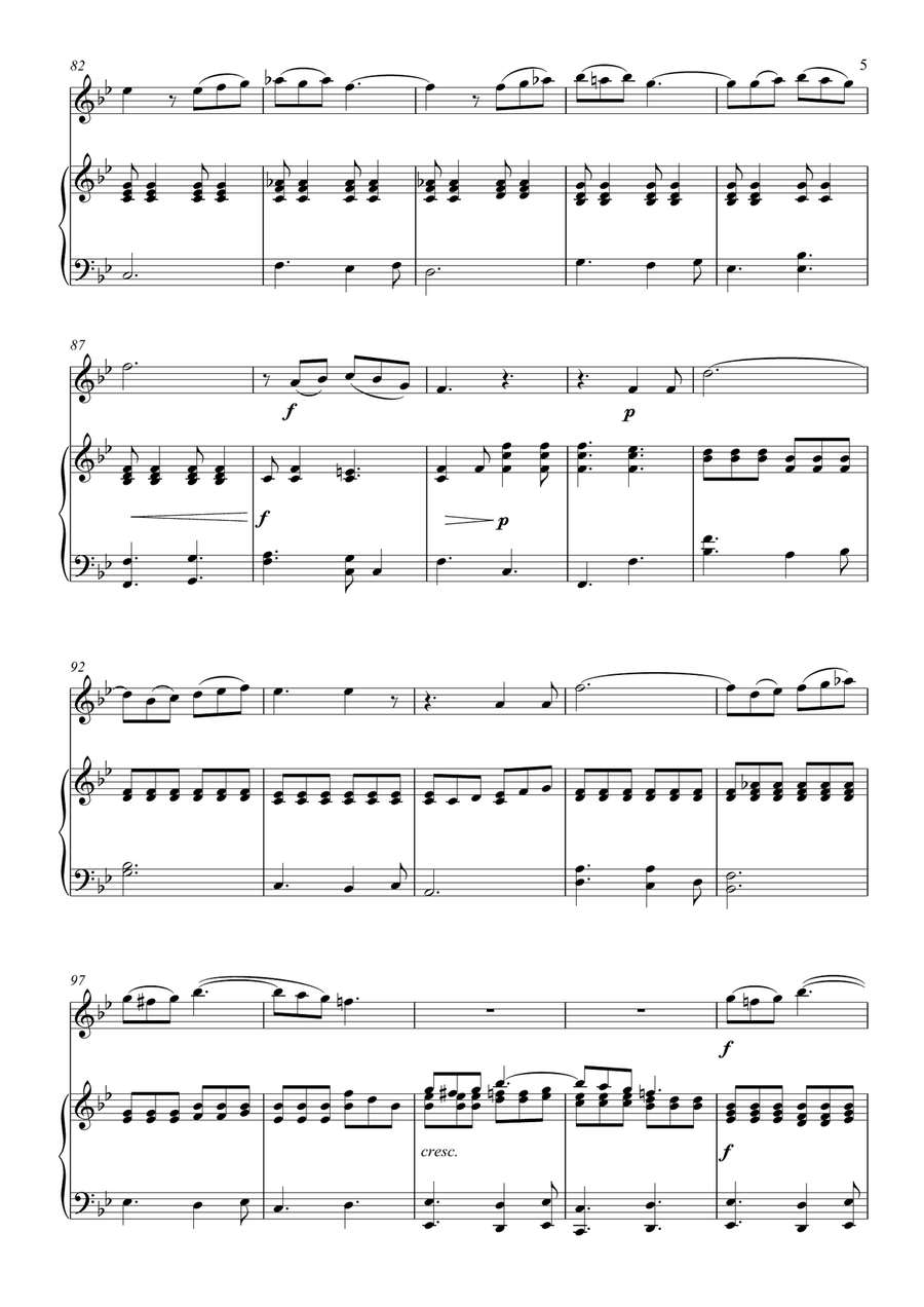 Easter Hymn (from Cavalleria Rusticana) Chamber Music scores gallery preview page 5