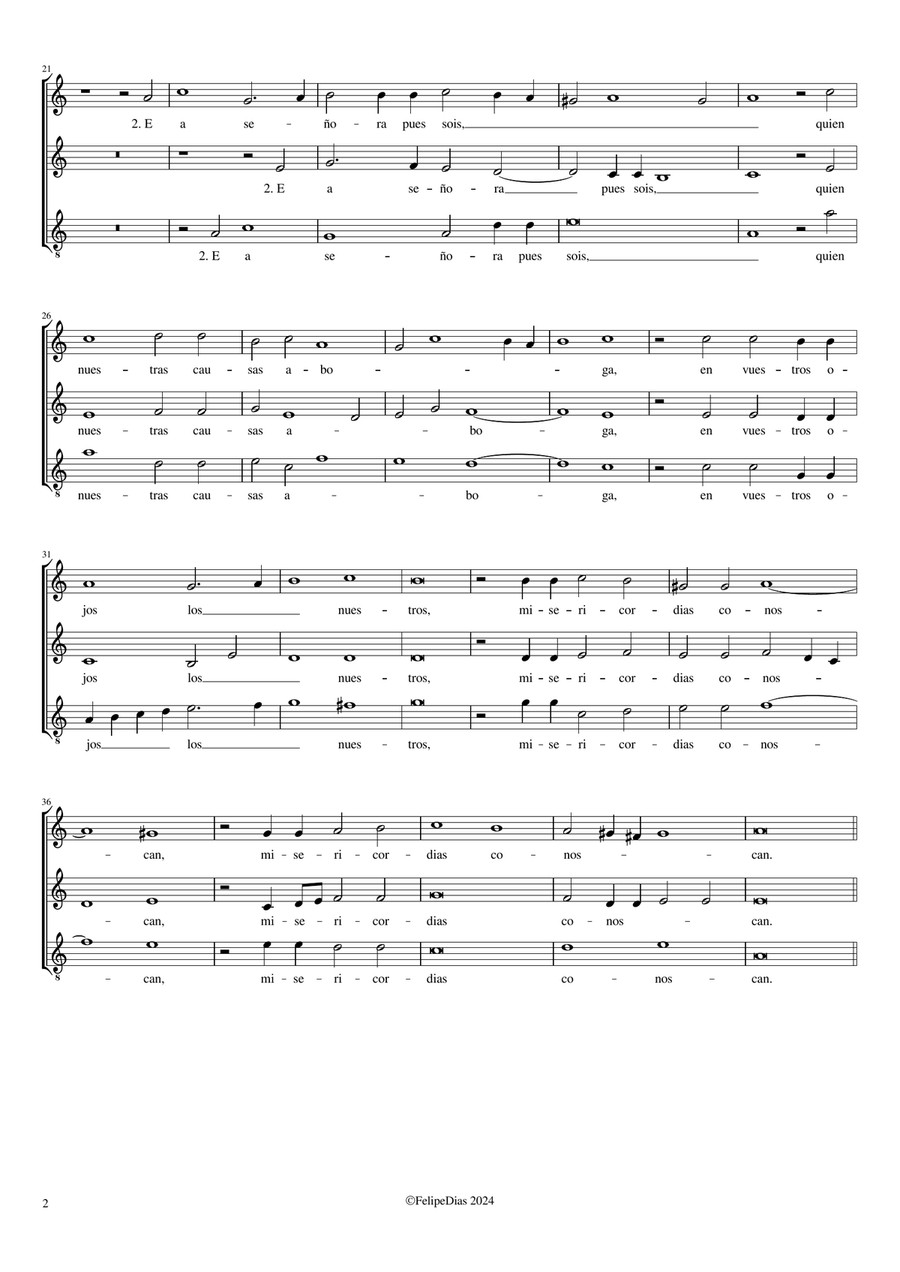 Codex Zuola: Hijos de Eva tributarios (a 3) Small Ensemble scores gallery preview page 2