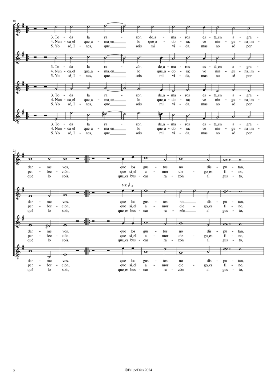 Codex Zuola: Por qué tan firme os adoro (a 4) Small Ensemble scores gallery preview page 2
