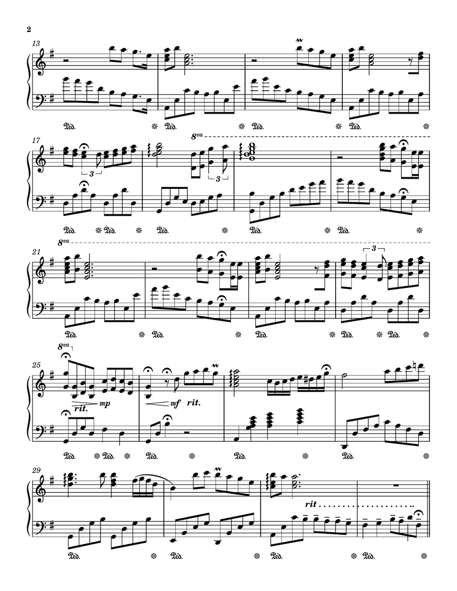 Vincent (Starry Starry Night) Piano Solo scores gallery preview page 2