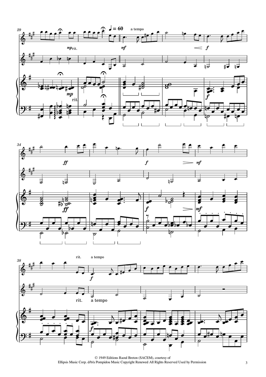 Hymne A L'amour Clarinet Duet scores gallery preview page 3