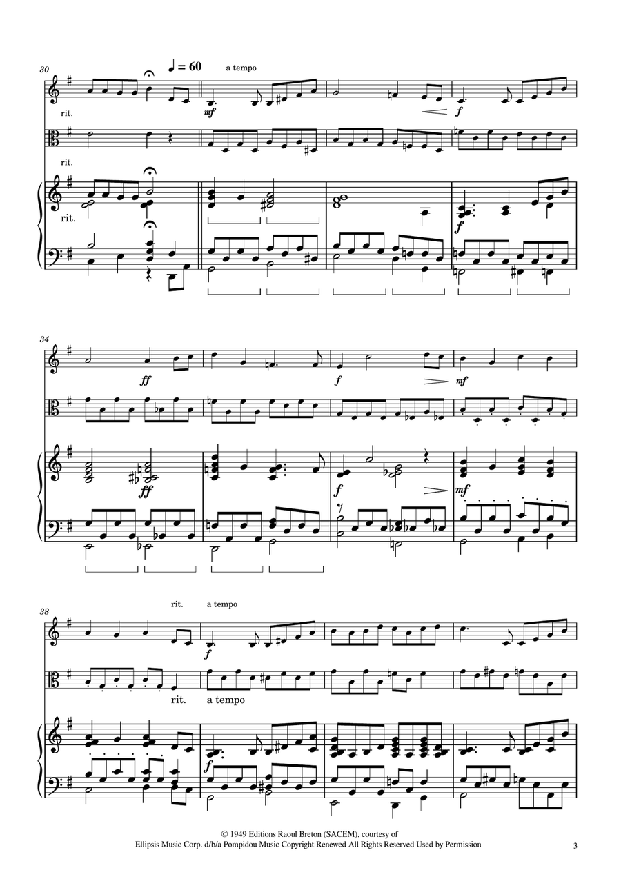 Hymne A L'amour String Duet scores gallery preview page 3