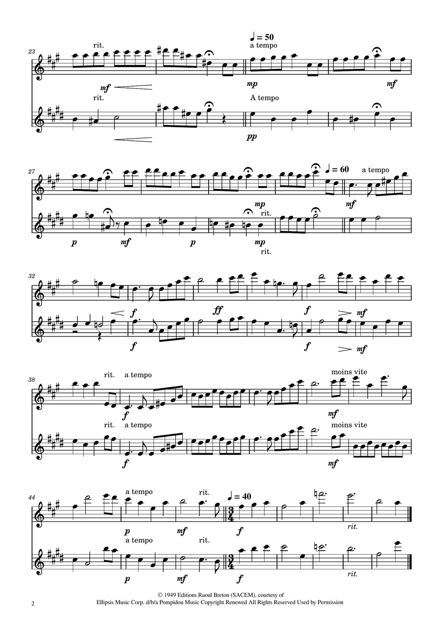 Hymne A L'amour Soprano Saxophone scores gallery preview page 2