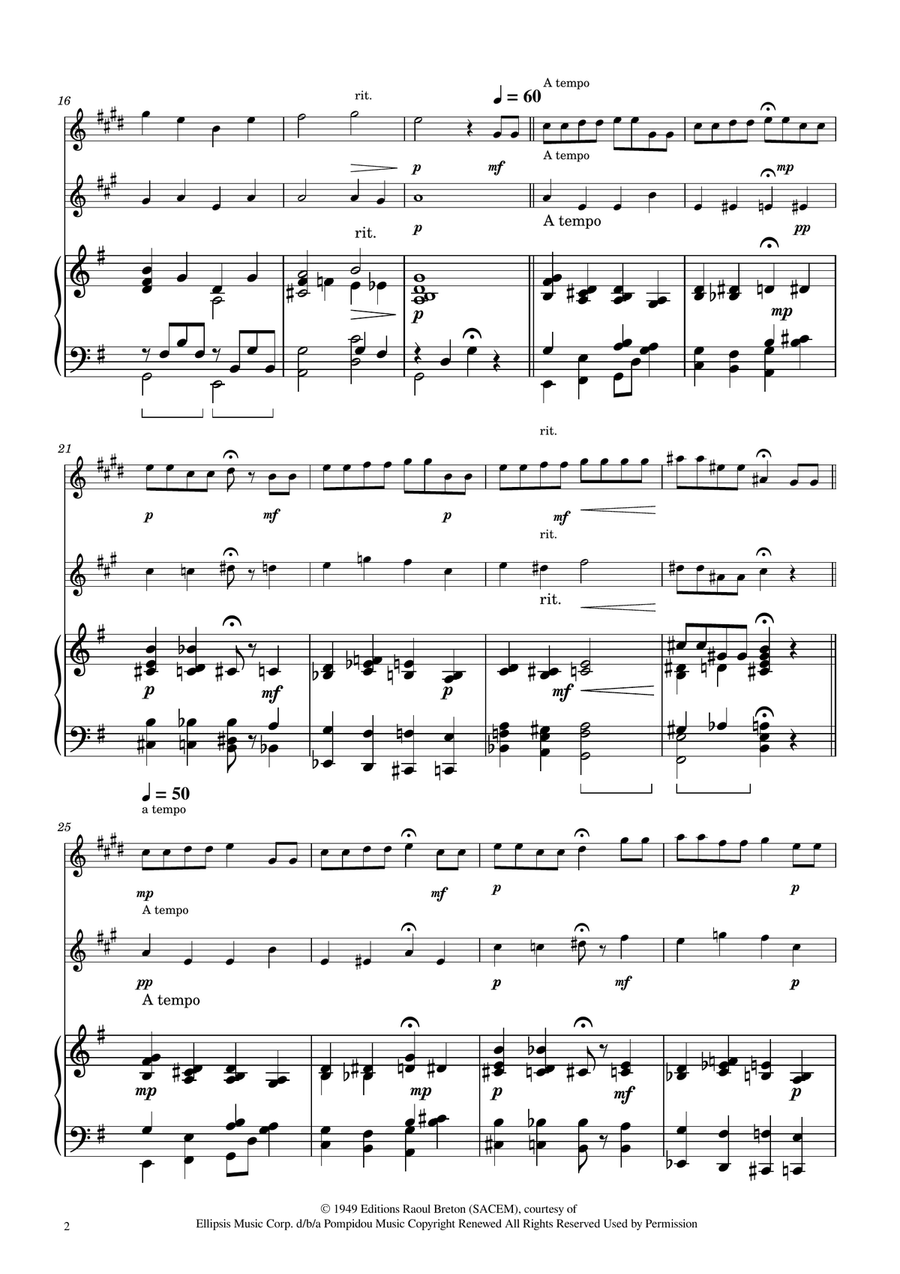 Hymne A L'amour Tenor Saxophone scores gallery preview page 2
