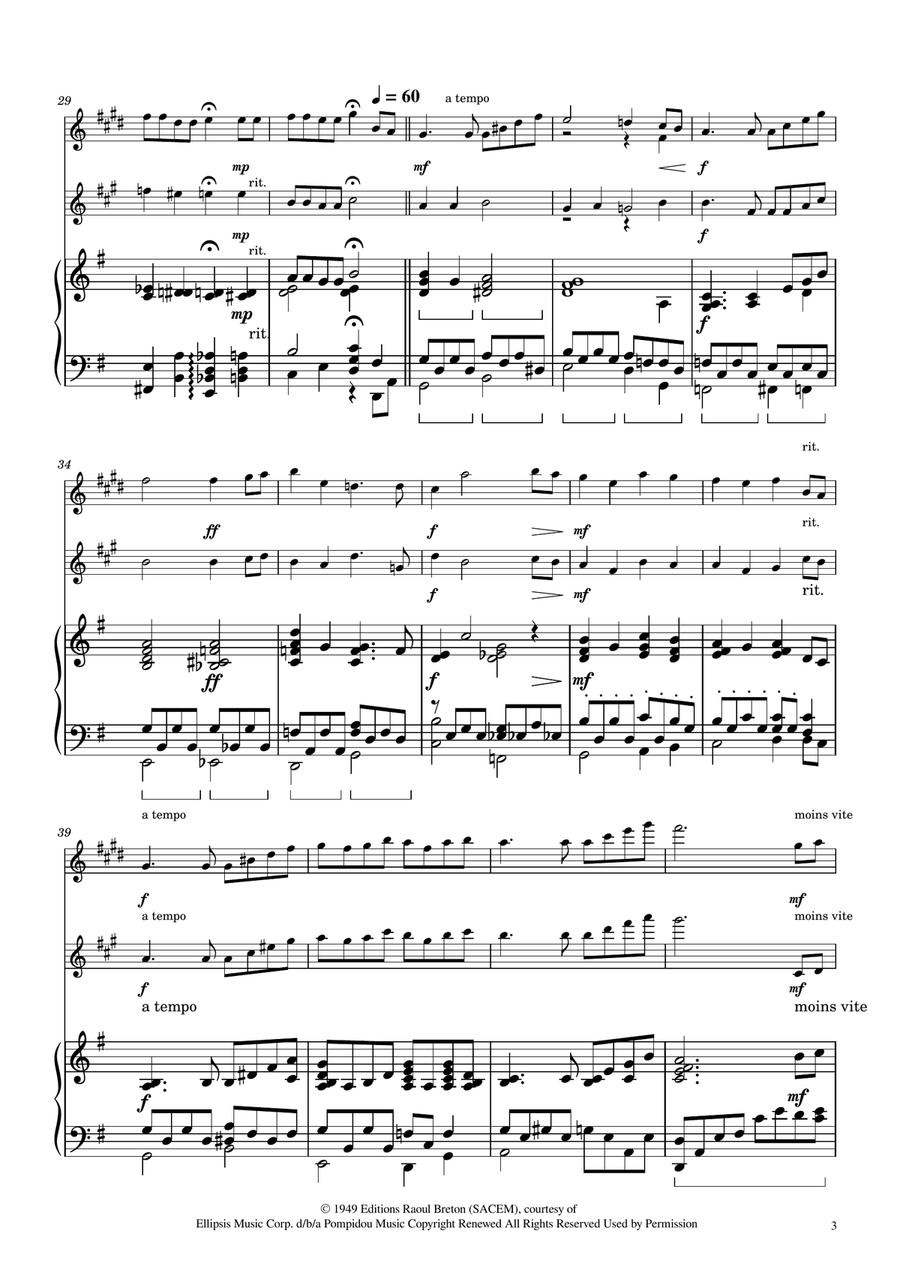 Hymne A L'amour Tenor Saxophone scores gallery preview page 3