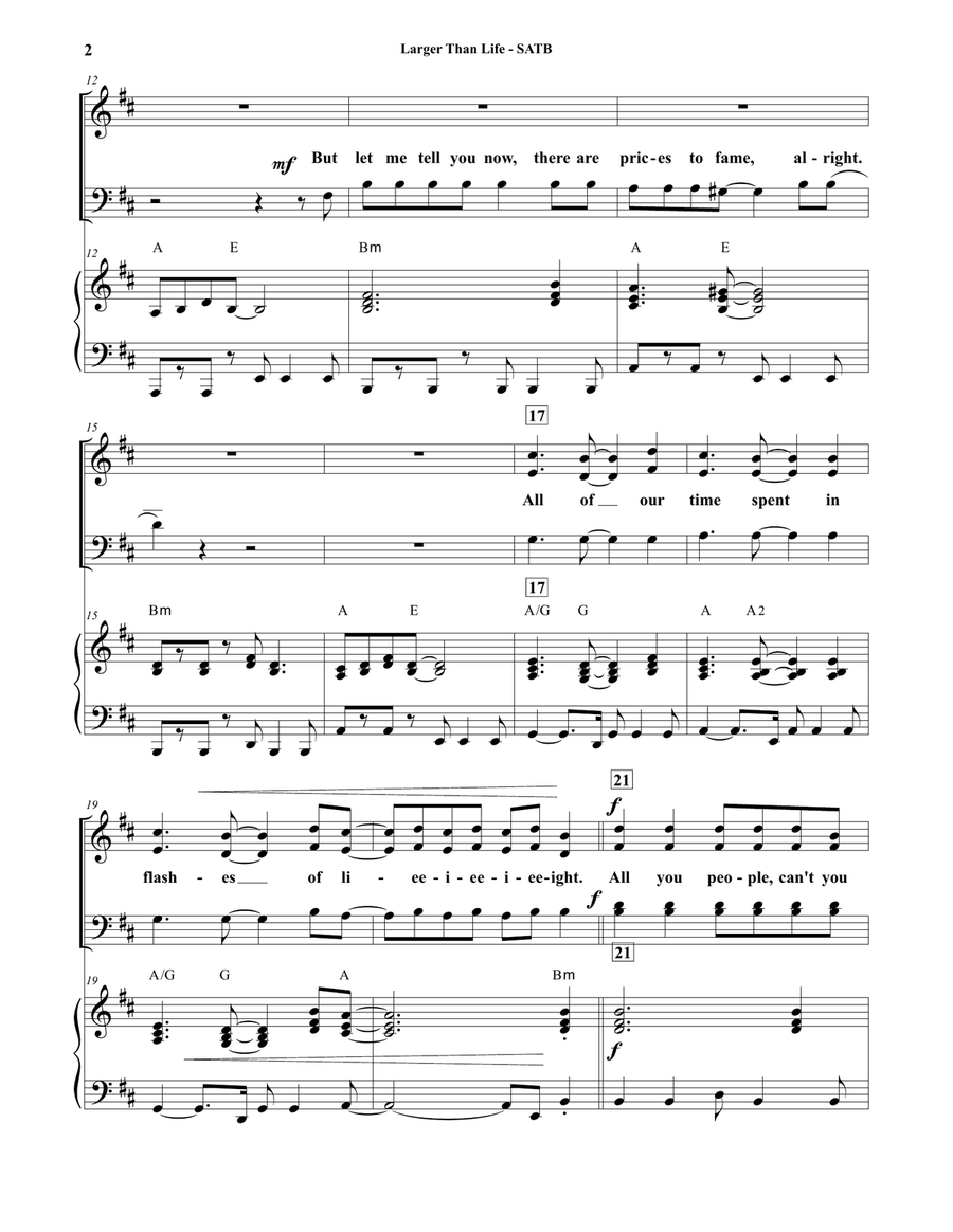 Larger Than Life 4-Part scores gallery preview page 2
