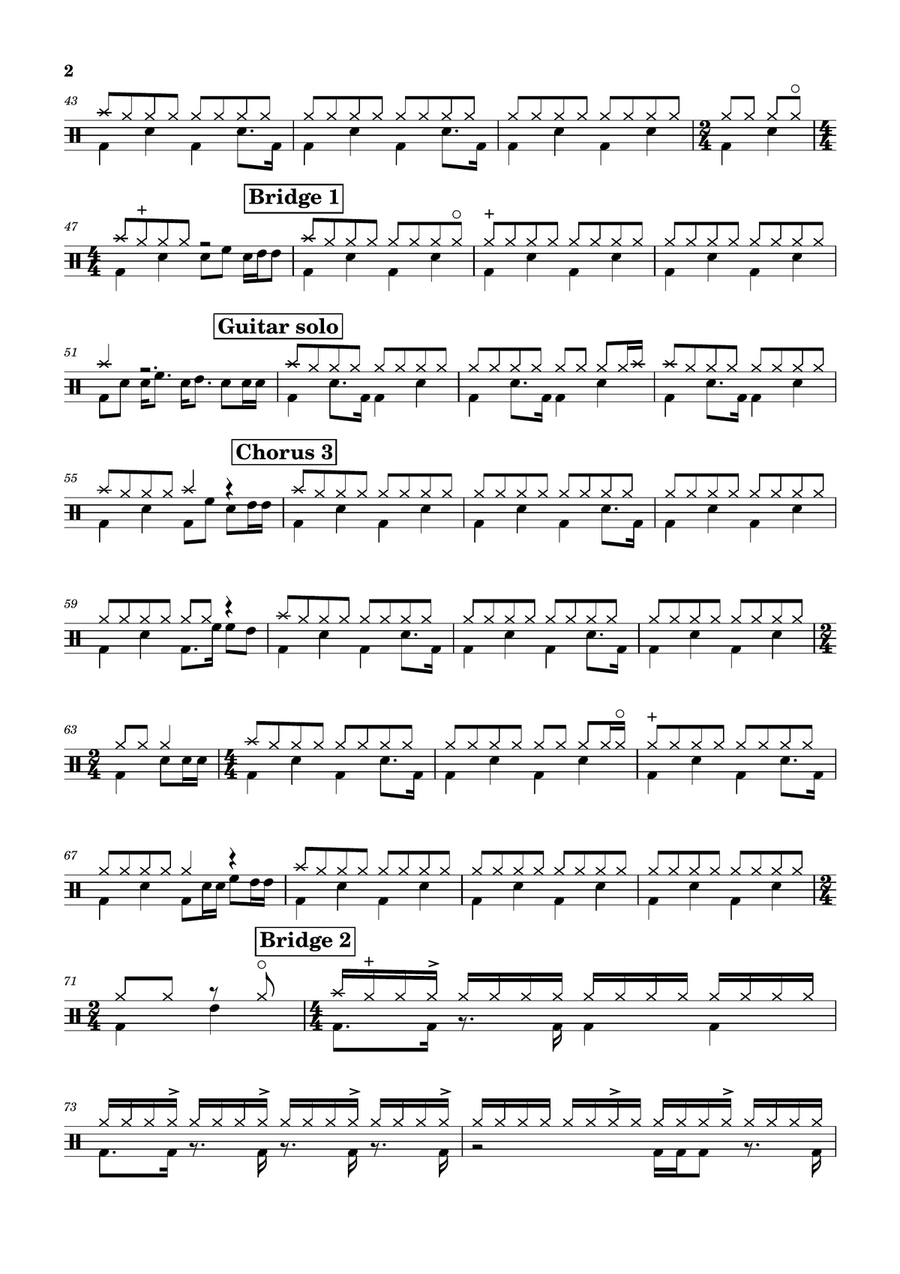 Glory Of Love Glory Of Love Drum Set scores gallery preview page 2