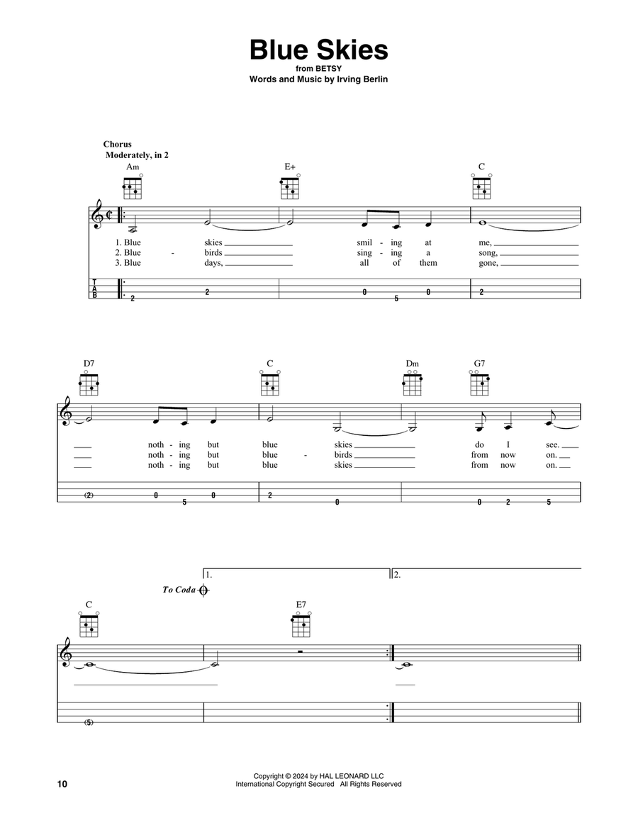 Blue Skies Blue Skies Mandolin scores gallery preview page 1