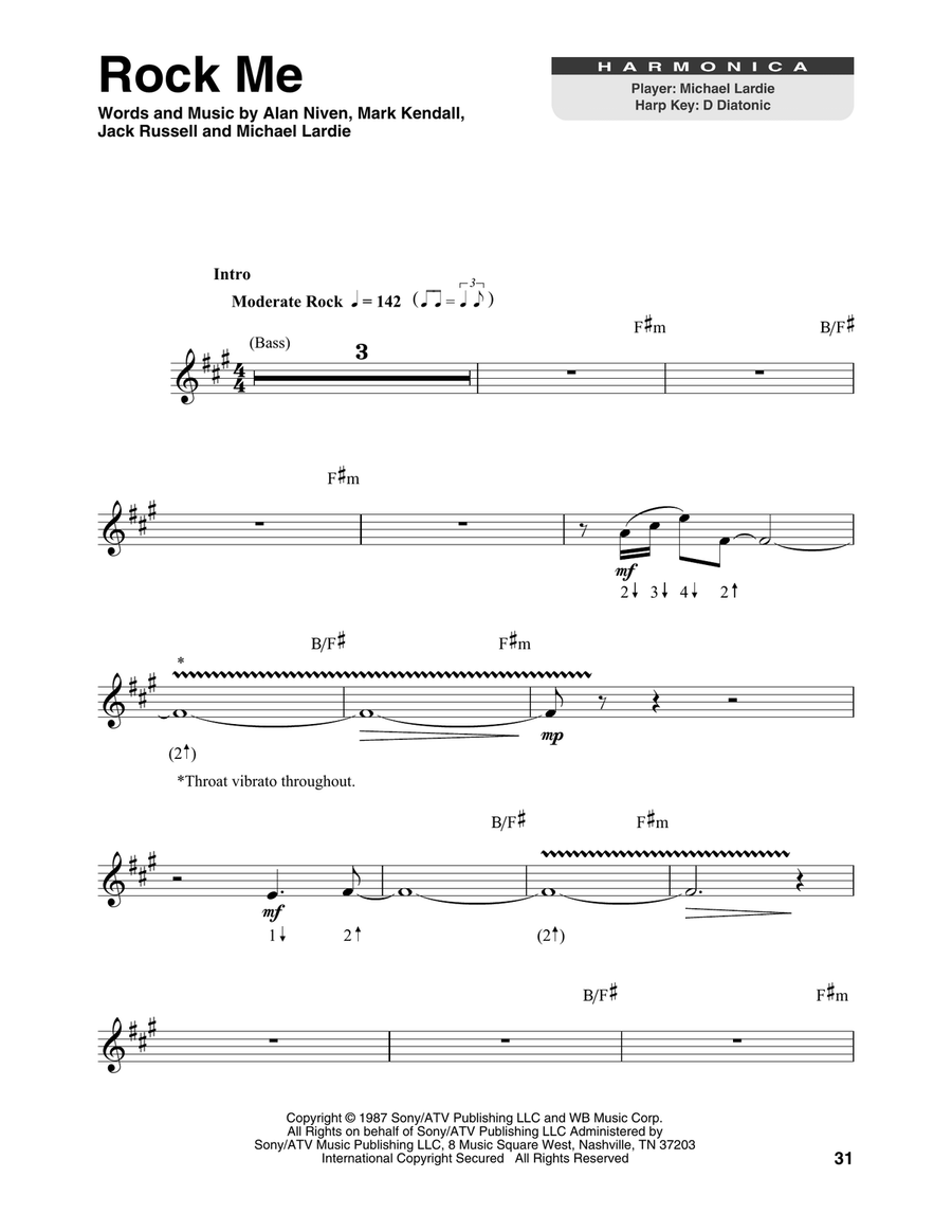 Rock Me Rock Me Harmonica scores gallery preview page 1