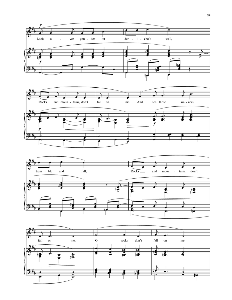 O Rocks, Don't Fall On Me High Voice scores gallery preview page 2