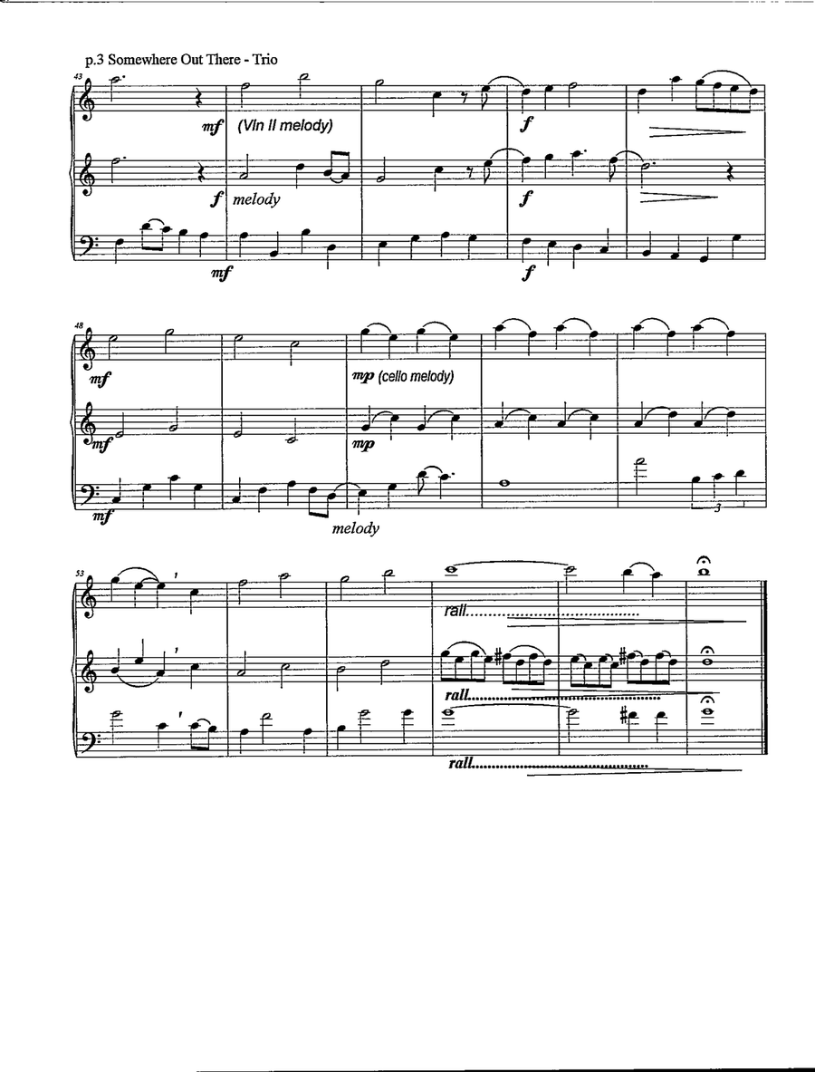 Somewhere Out There String Trio scores gallery preview page 4