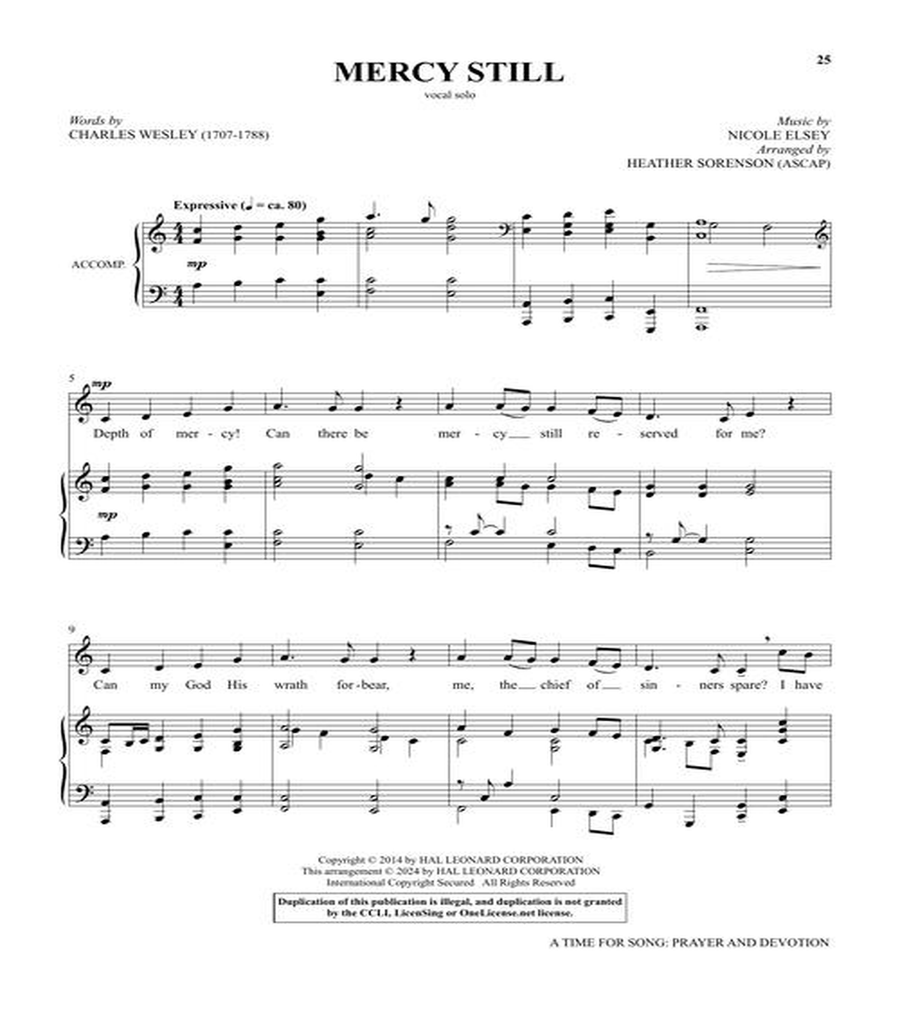 A Time for Song – Volume 2: Solos for Prayer and Devotion Choir scores gallery preview page 6