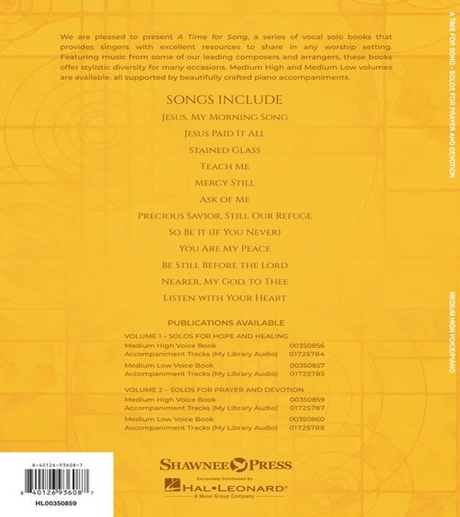 A Time for Song – Volume 2: Solos for Prayer and Devotion Choir scores gallery preview page 7