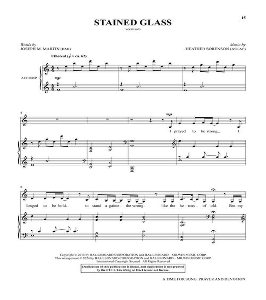 A Time for Song – Volume 2: Solos for Prayer and Devotion Choir scores gallery preview page 6