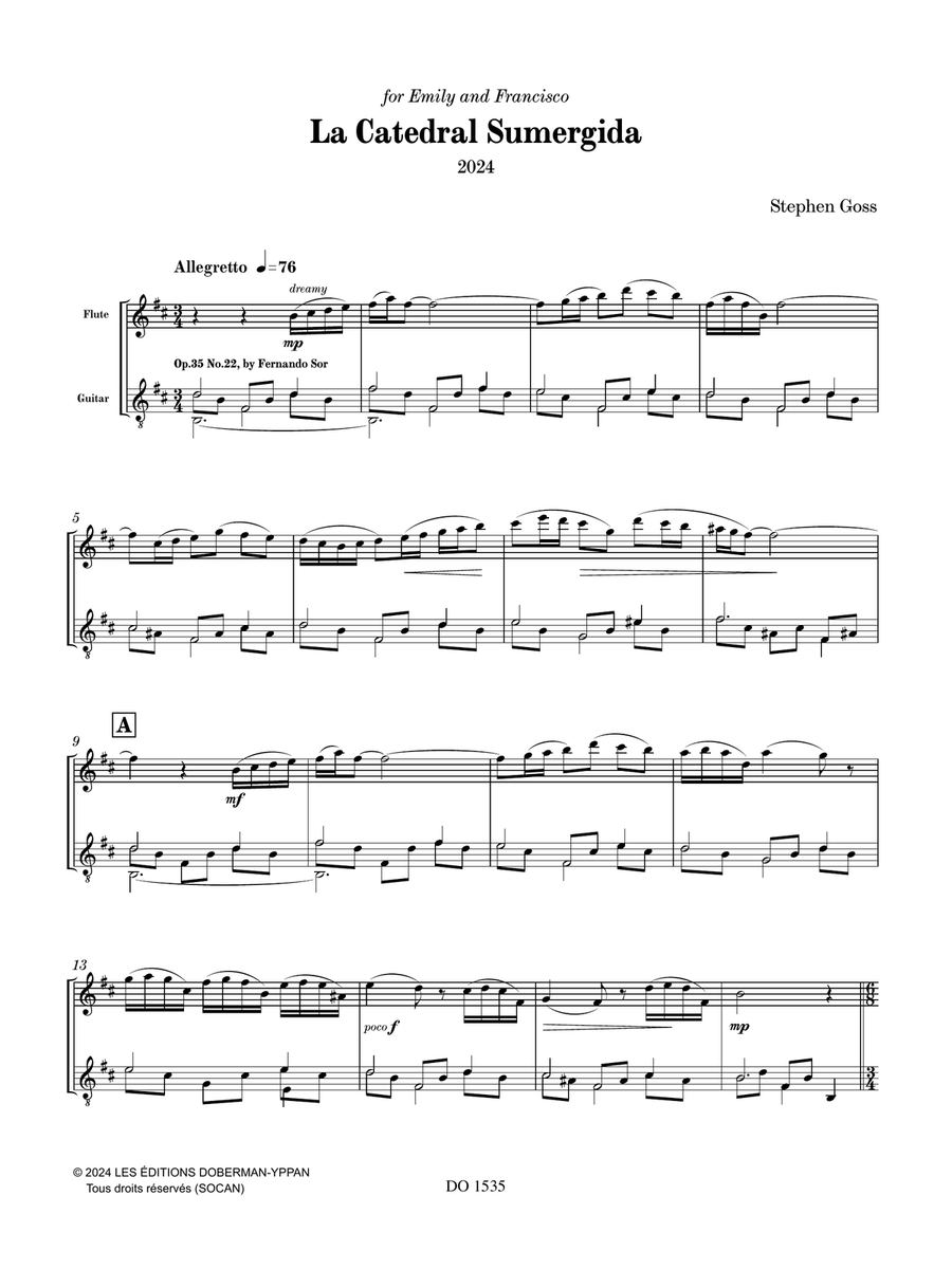 La Catedral Sumergida Flute scores gallery preview page 3