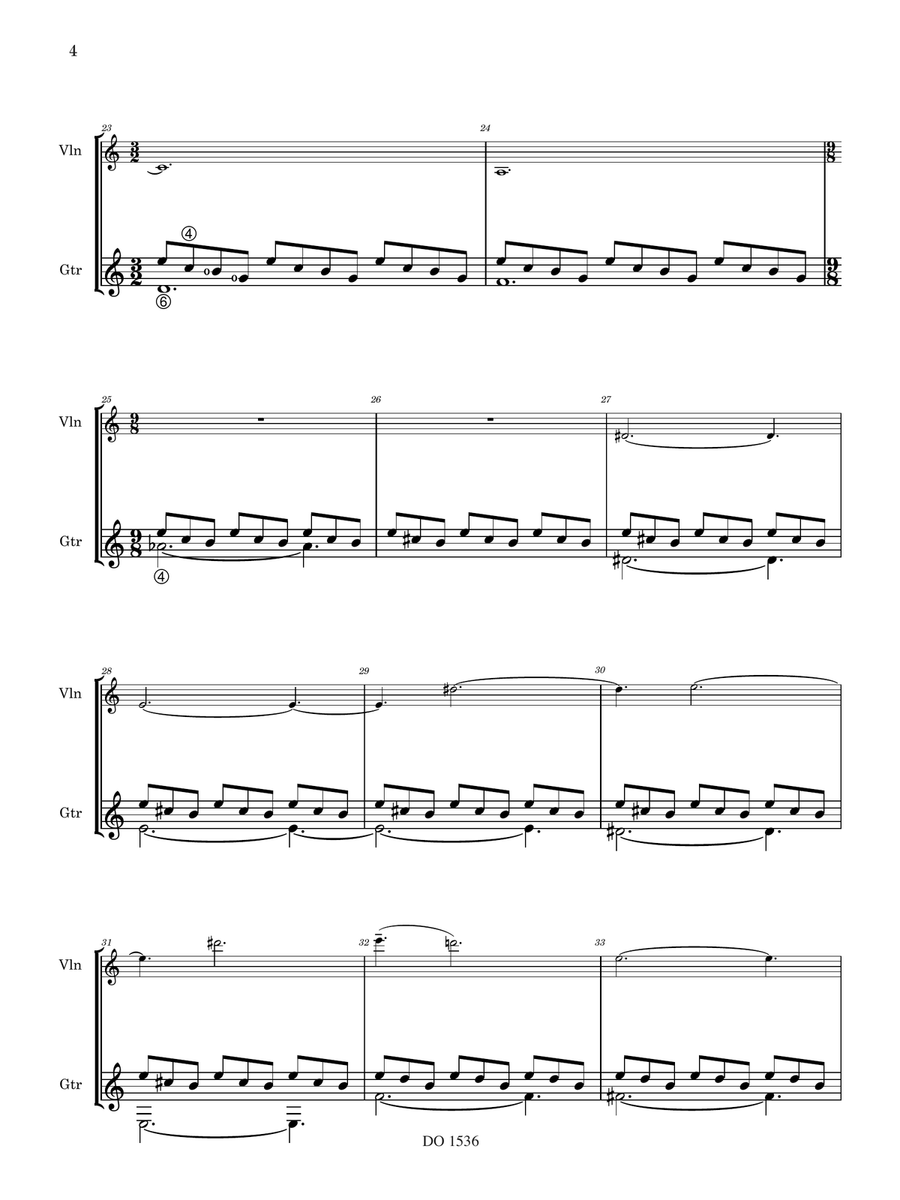 Five Moments of Lived Experience Violin scores gallery preview page 4