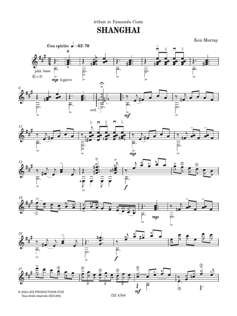 Shanghai Classical Guitar scores gallery preview page 2