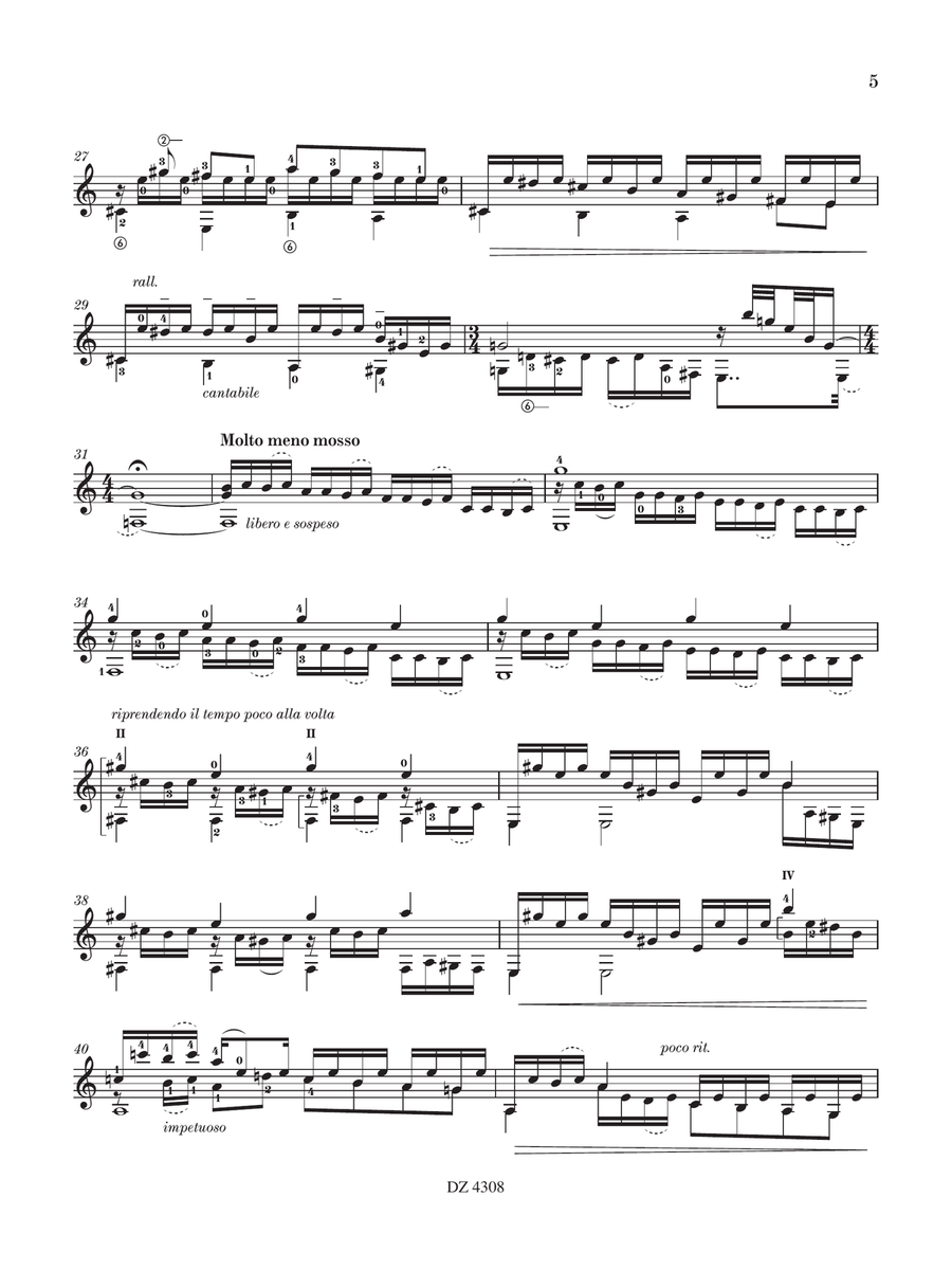 Suite No. 1 Classical Guitar scores gallery preview page 5