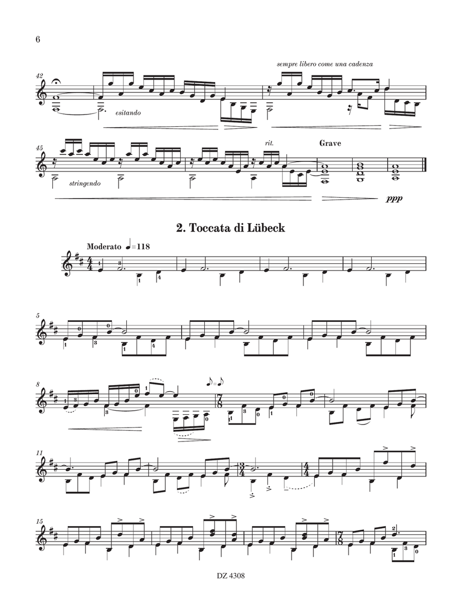 Suite No. 1 Classical Guitar scores gallery preview page 6