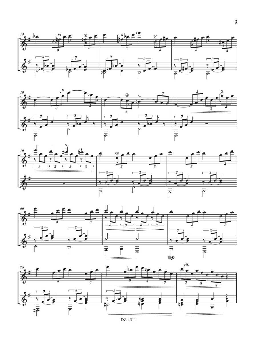 5 Easy Studies, Opus 50 Classical Guitar scores gallery preview page 3