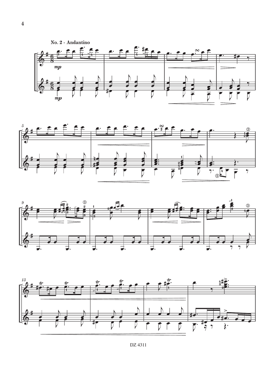 5 Easy Studies, Opus 50 Classical Guitar scores gallery preview page 4