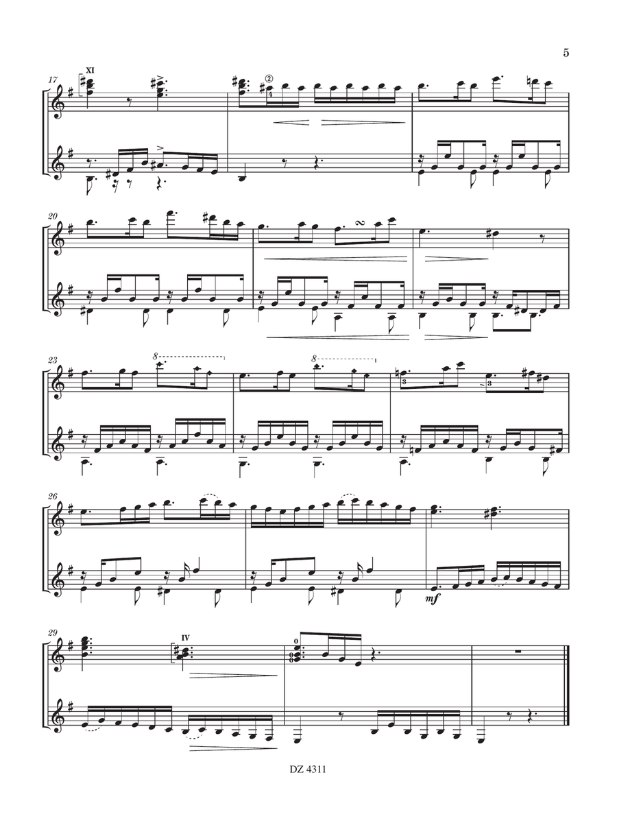 5 Easy Studies, Opus 50 Classical Guitar scores gallery preview page 5