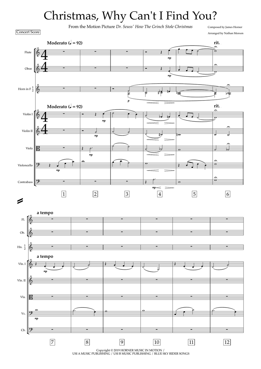 Christmas Why Can't I Find You Chamber Orchestra scores gallery preview page 2