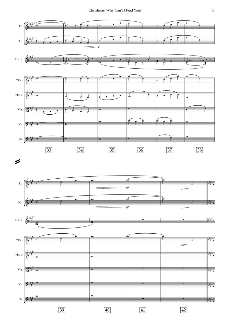 Christmas Why Can't I Find You Chamber Orchestra scores gallery preview page 5