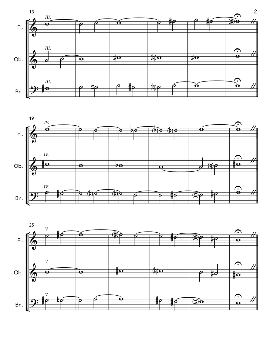 Eight More Chorales: Semicircle of Fifths Bassoon scores gallery preview page 2