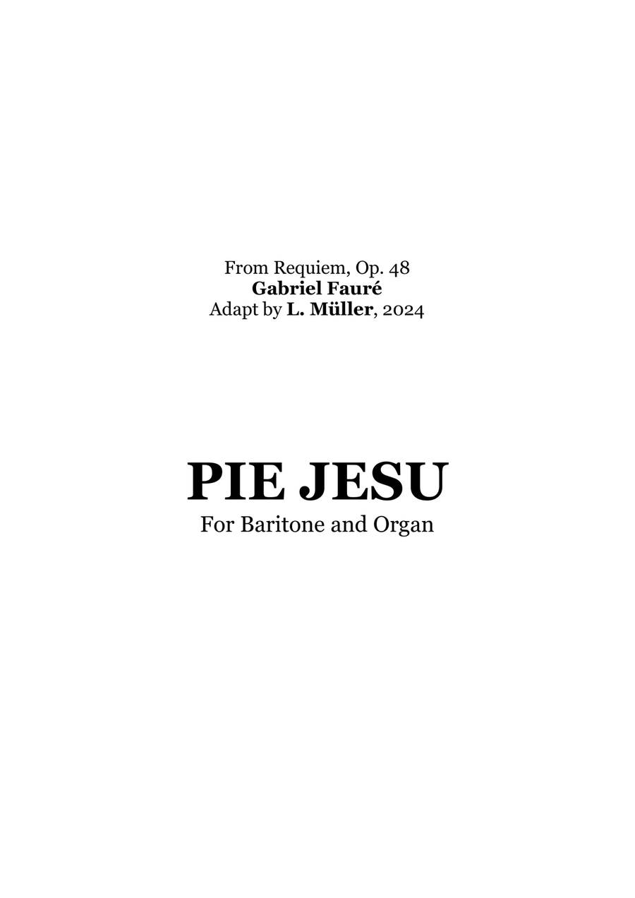 Pie Jesu - Gabriel Fauré - for Baritone and Organ in G-flat major Piano, Vocal scores gallery preview page 2