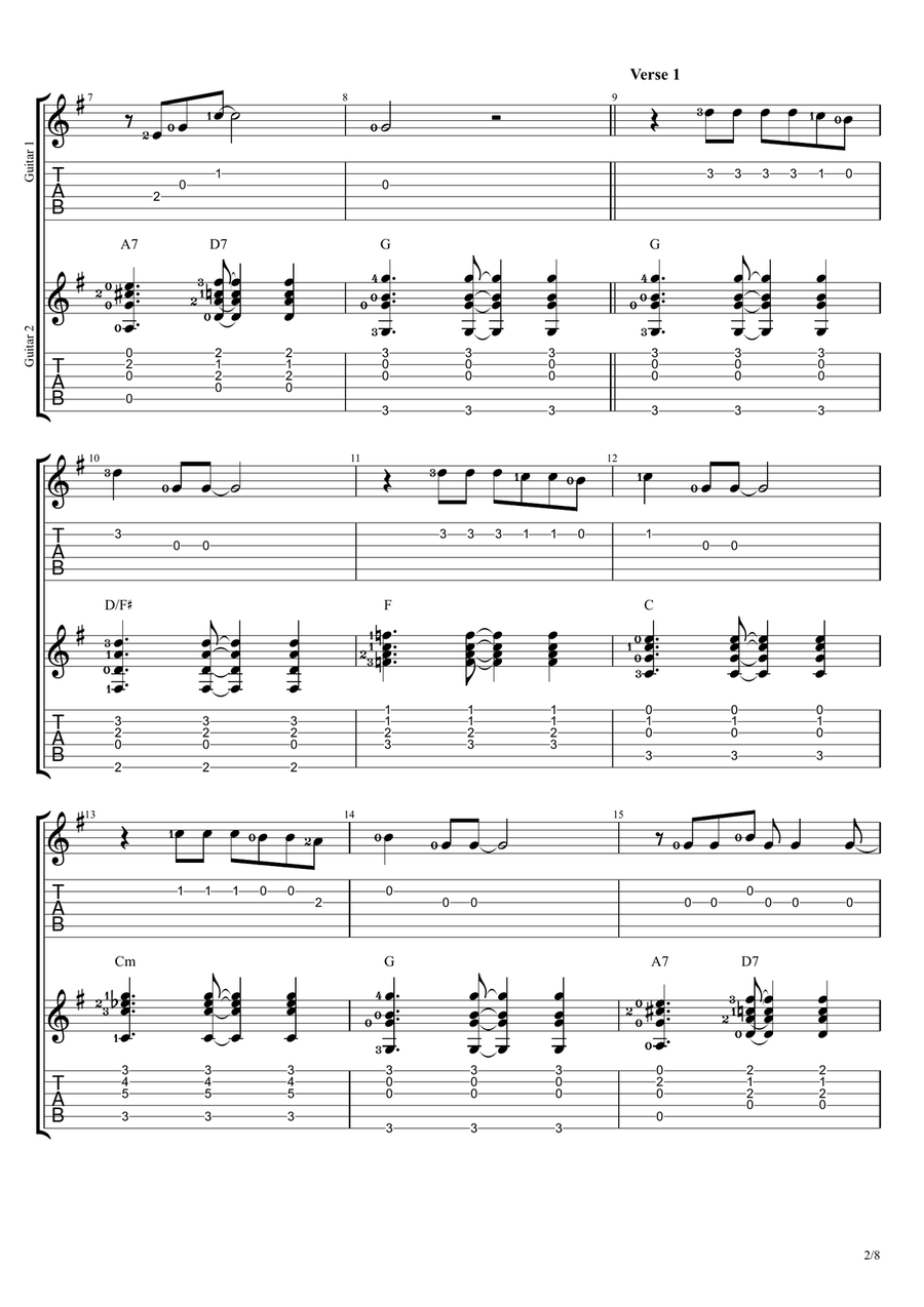 Make You Feel My Love Make You Feel My Love Guitar Ensemble scores gallery preview page 2