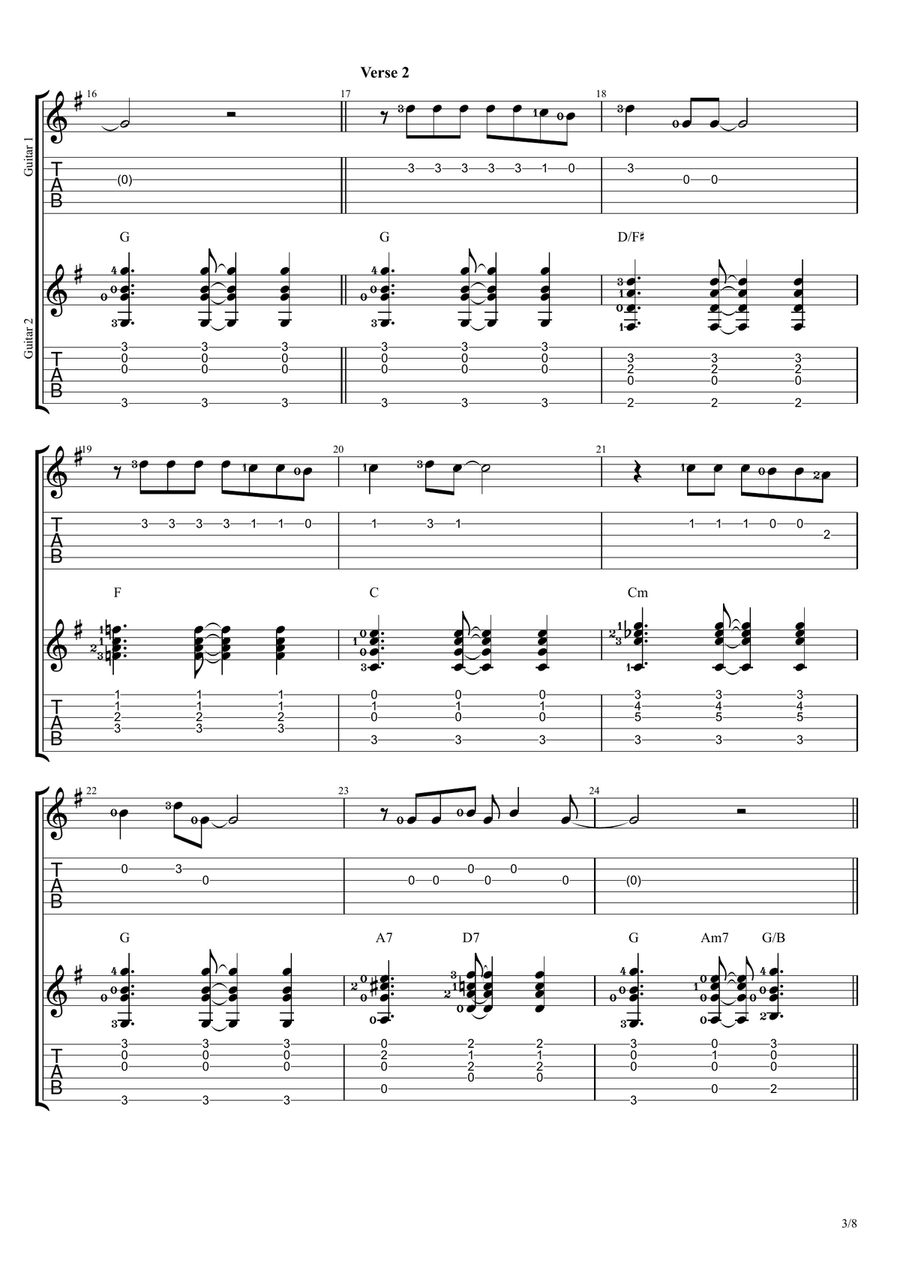Make You Feel My Love Make You Feel My Love Guitar Ensemble scores gallery preview page 3