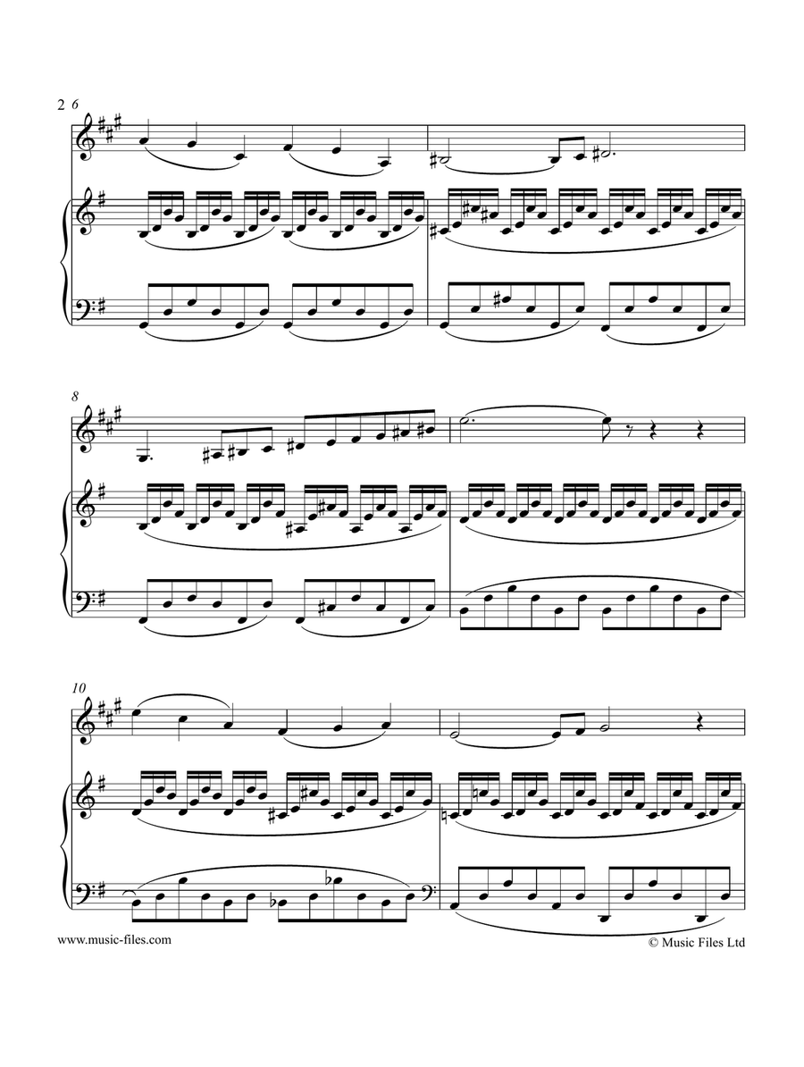Saint-Saens: The Swan (Carnival of the Animals) - Clarinet and Piano Chamber Music scores gallery preview page 2