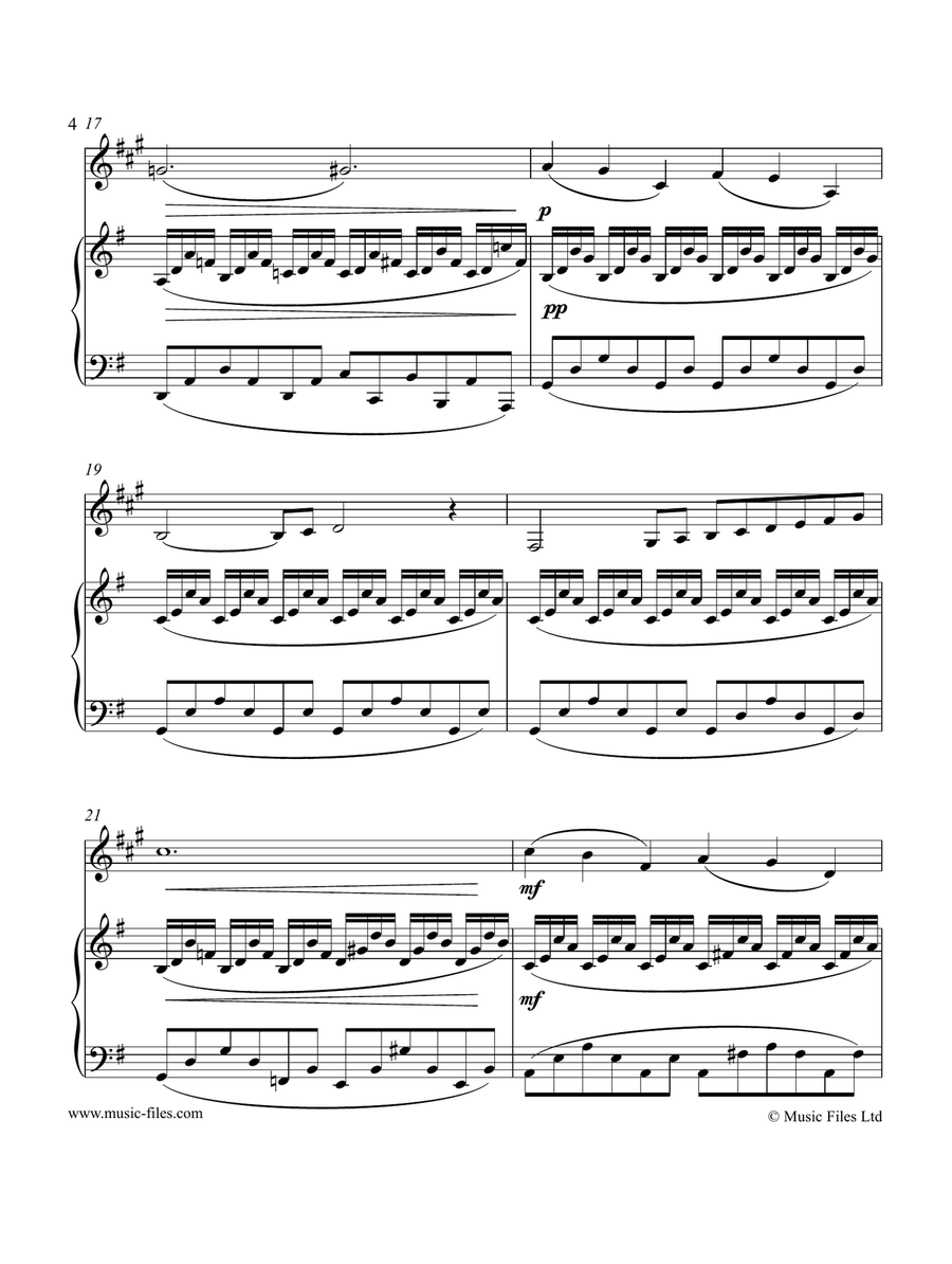Saint-Saens: The Swan (Carnival of the Animals) - Clarinet and Piano Chamber Music scores gallery preview page 4