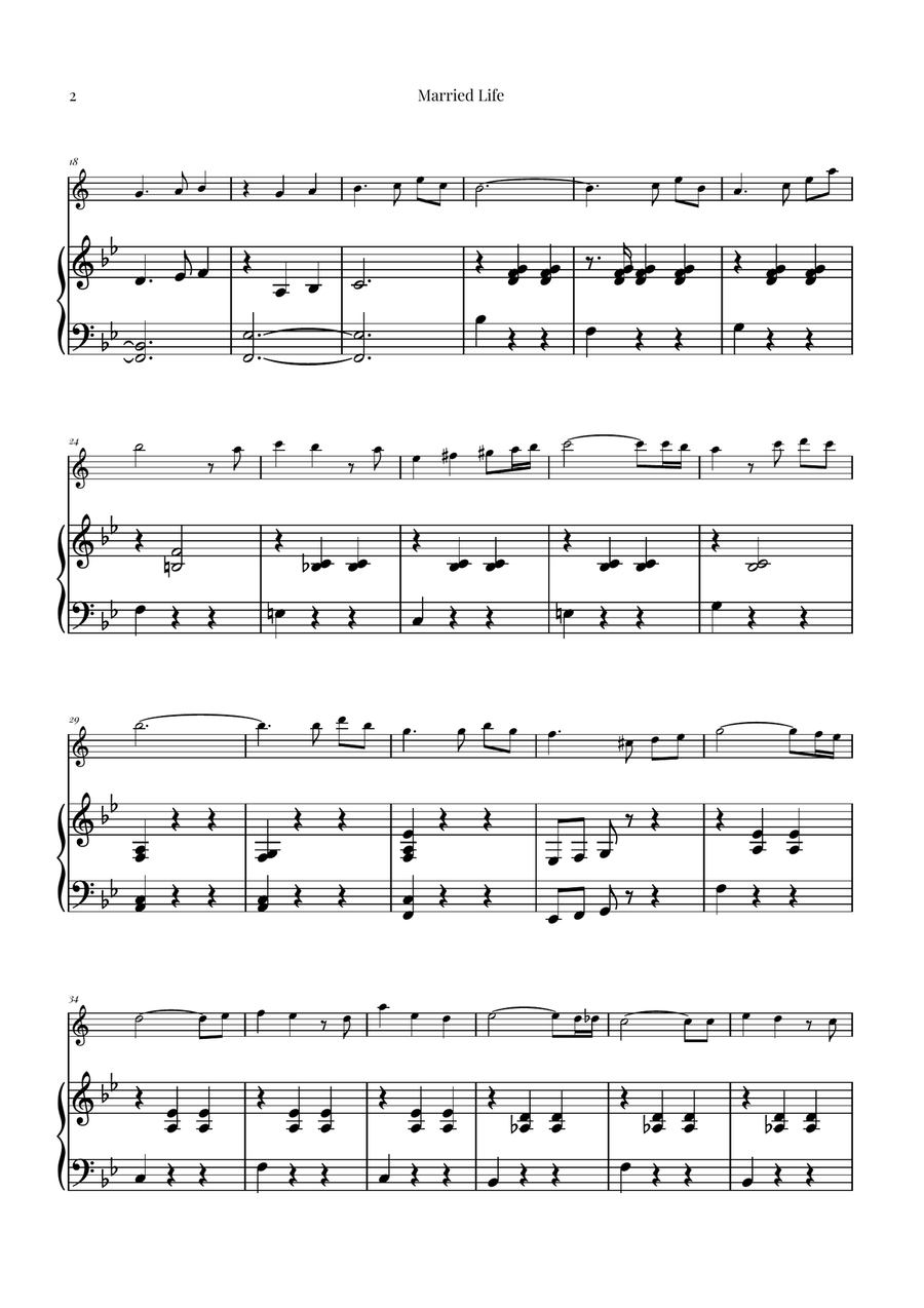 Married Life Soprano Saxophone scores gallery preview page 2