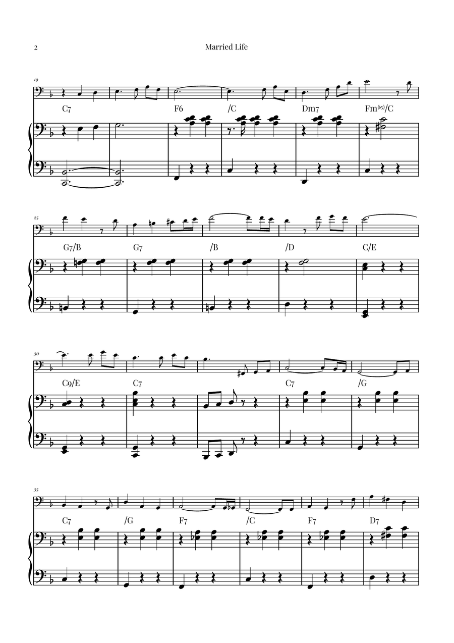 Married Life Piano scores gallery preview page 2