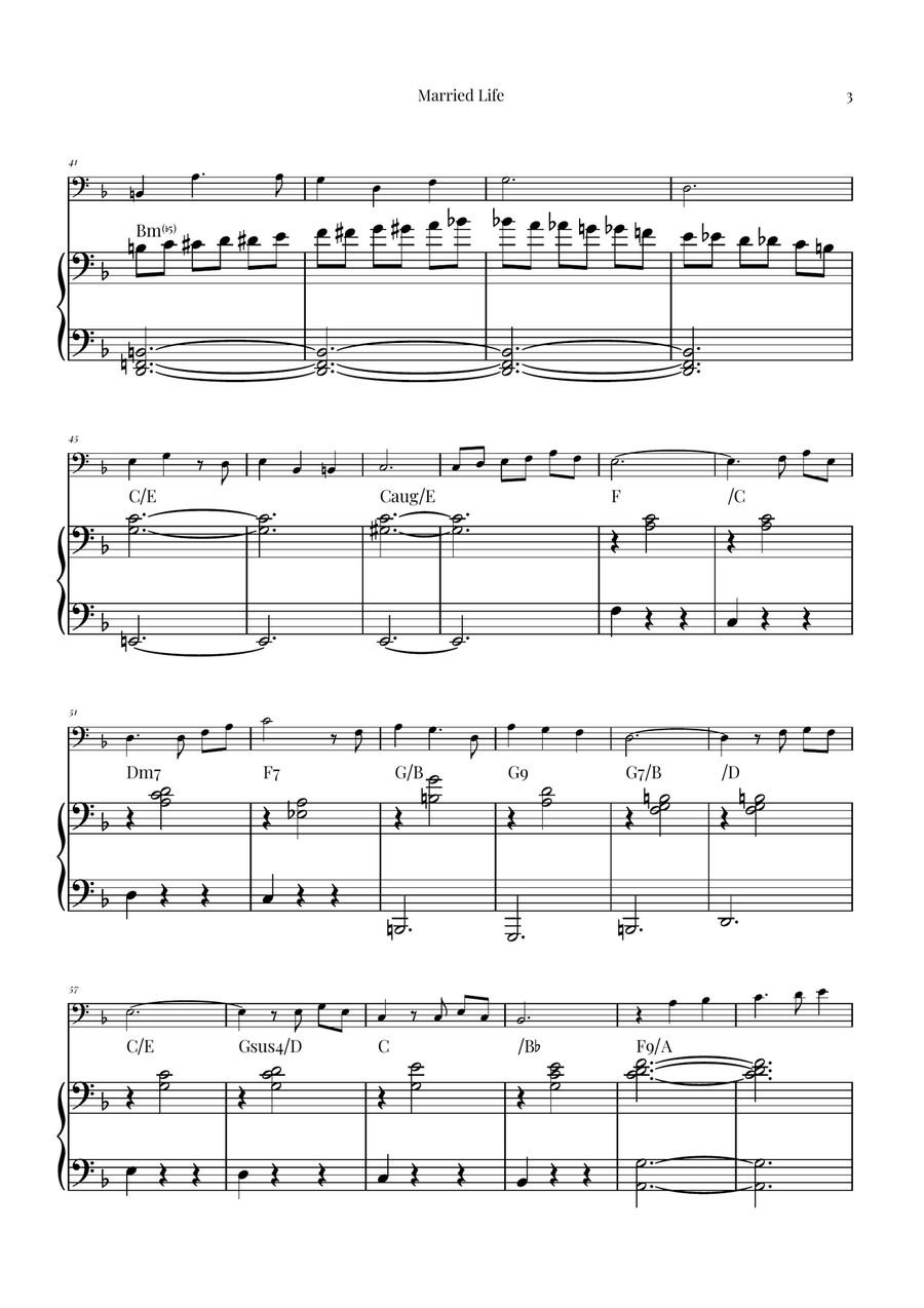 Married Life Piano scores gallery preview page 3