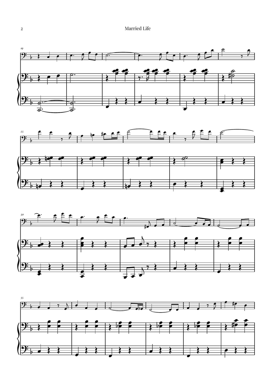 Married Life Piano scores gallery preview page 2