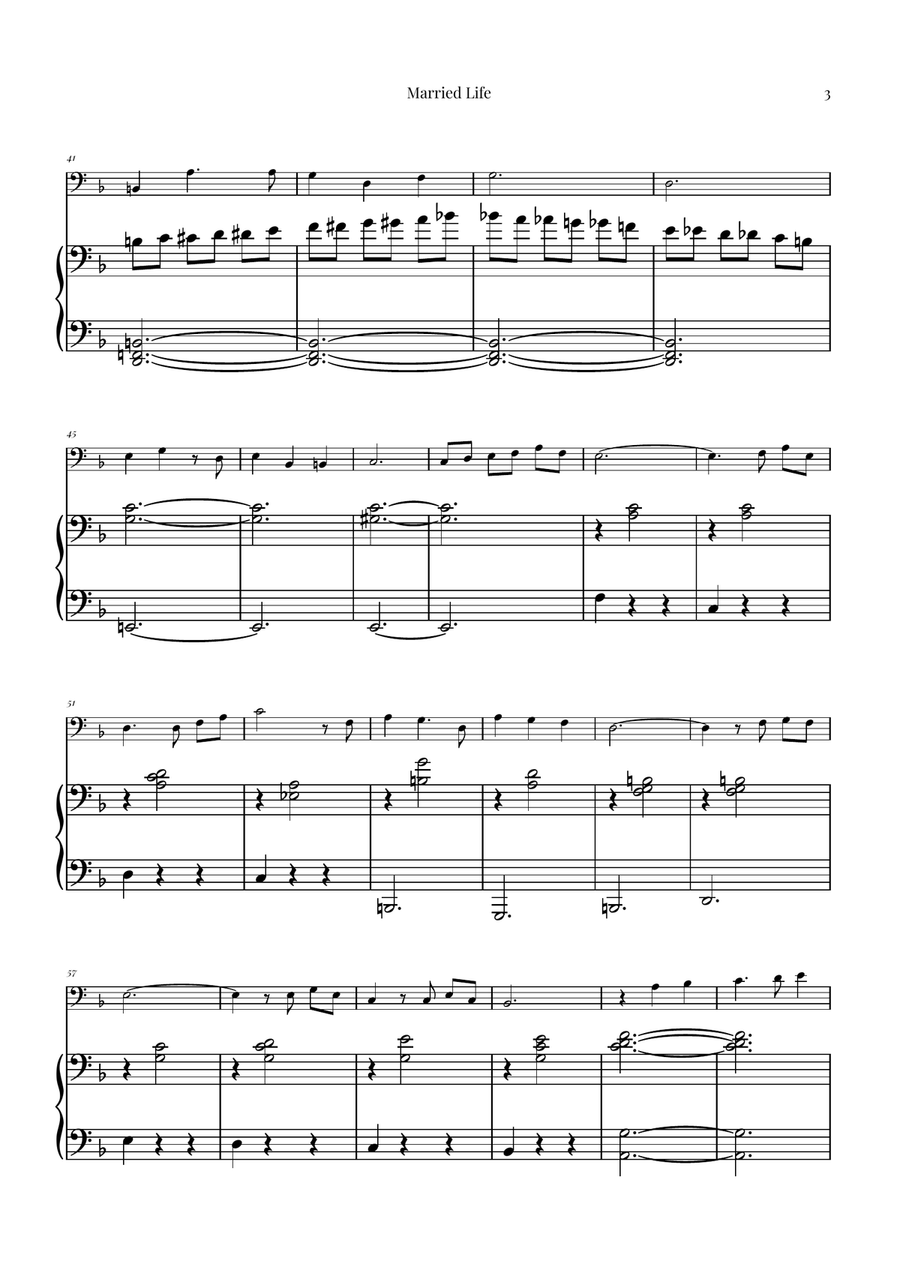 Married Life Piano scores gallery preview page 3