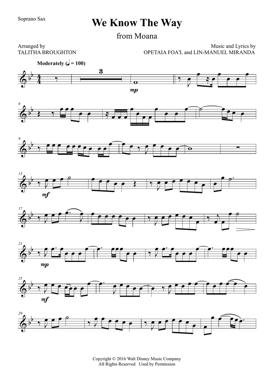 We Know The Way We Know The Way Saxophone Quartet scores gallery preview page 6