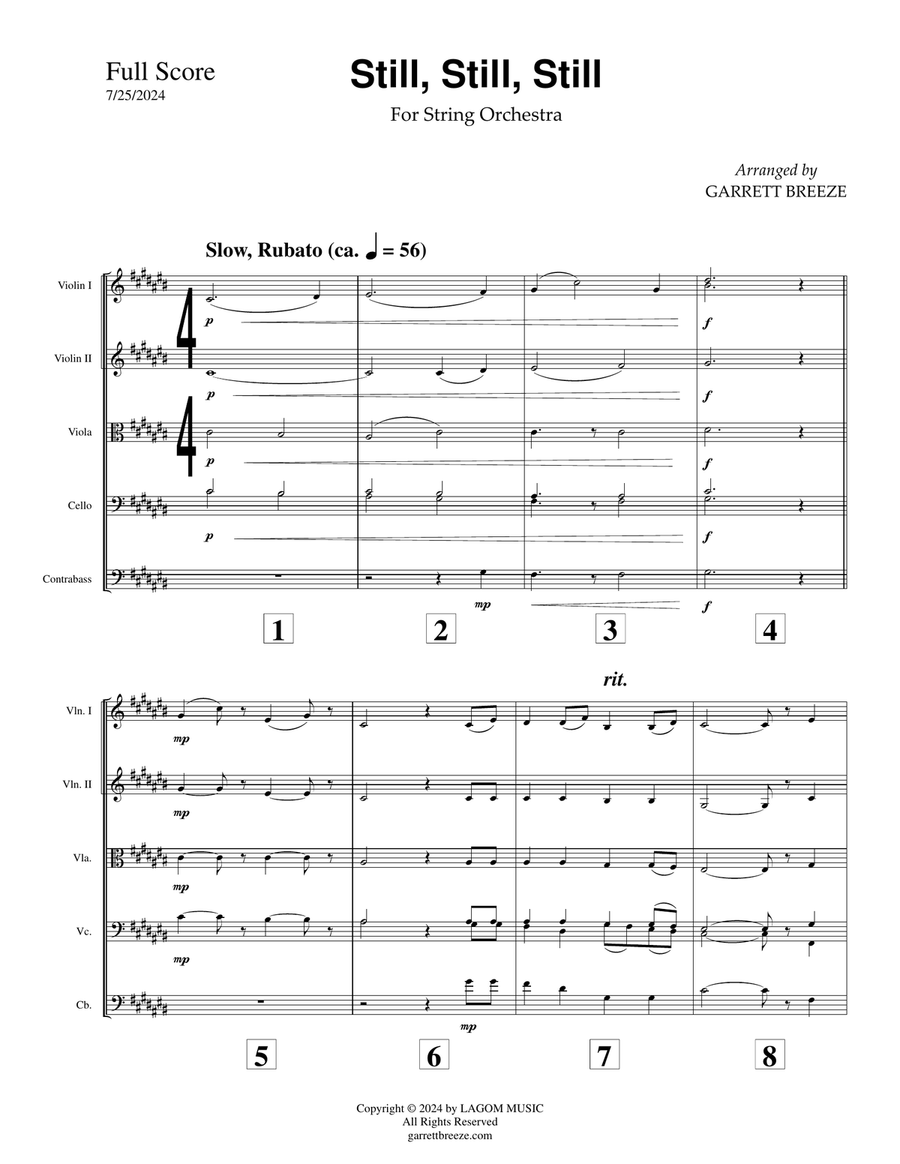 Still, Still, Still (String Orchestra) String Orchestra scores gallery preview page 2