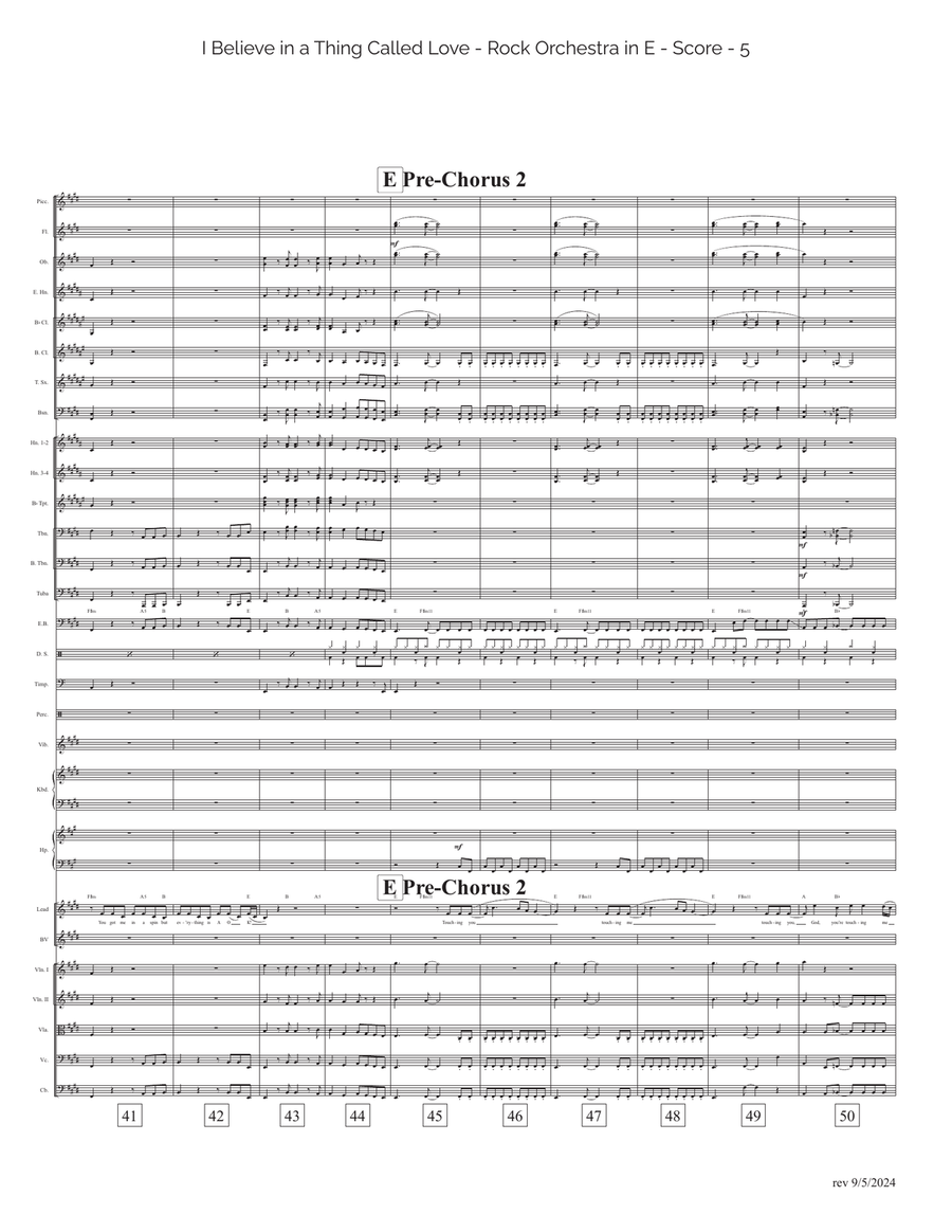I Believe In A Thing Called Love Full Orchestra scores gallery preview page 5