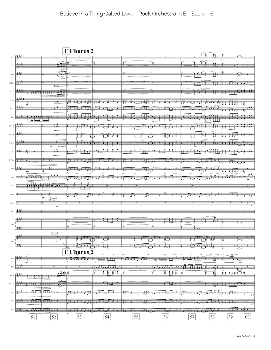 I Believe In A Thing Called Love Full Orchestra scores gallery preview page 6