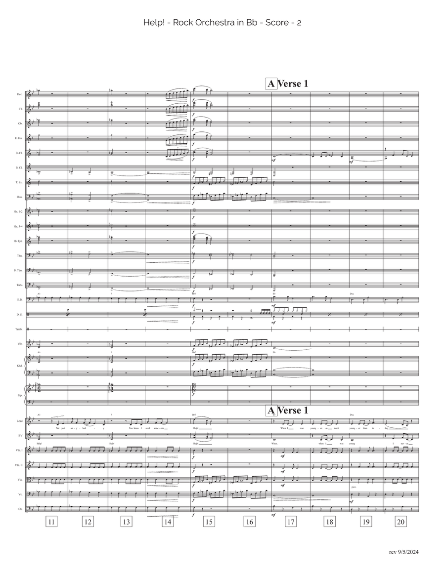Help! Full Orchestra scores gallery preview page 2