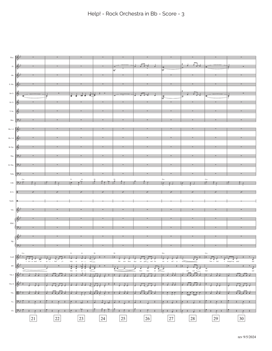 Help! Full Orchestra scores gallery preview page 3