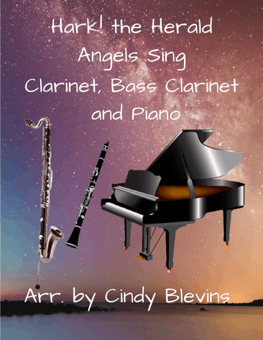 Hark! the Herald Angels Sing, for Clarinet, Bass Clarinet and Piano