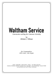 The Waltham Service - a Communion setting for Choir and Congregation with Organ